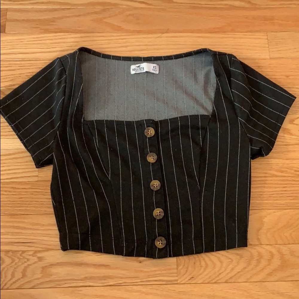 Hollister Square Neck T Shirt Crop (SOLD)